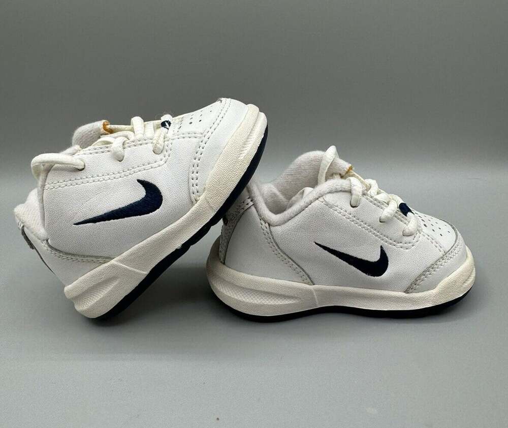 Nike Air Nike Play Sneakers Toddler Size 2.5 C White Navy